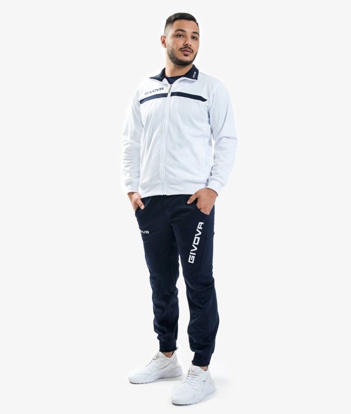 Givova One Full Zip melegítő szett unisex fehér-s.kék 0304 demo