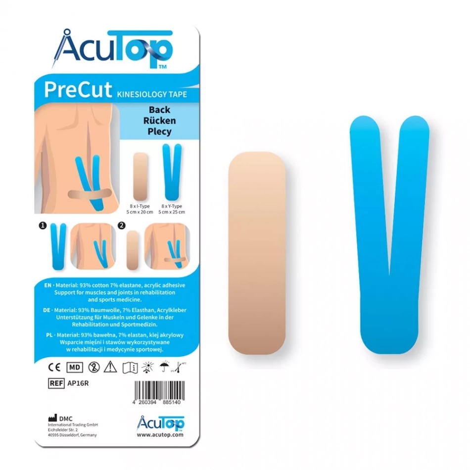 ACUTOP Classic Precut Kineziológiai Tapasz Hátra demo