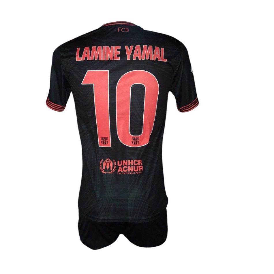 Focimez Replika Barcelona Lamine Yamal fekete-narancs demo