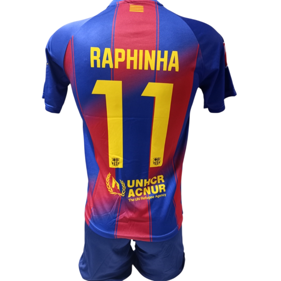 Focimez nadrággal Replika Barcelona Raphinha piros-kék csíkos demo